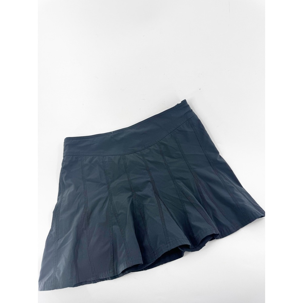 Athleta Women Gray Pleated Active Skort Size 2 Athletic Tennis Golf Skirt Zipper